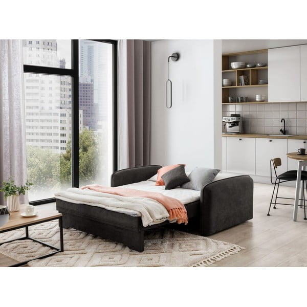 Тъмносив шенилов разтегателен диван с място за съхранение 155 cm Laine – ELTAP-image-4