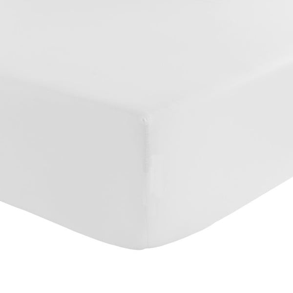 Bílé elastické prostěradlo HF Living Basic, 90 x 200 cm
