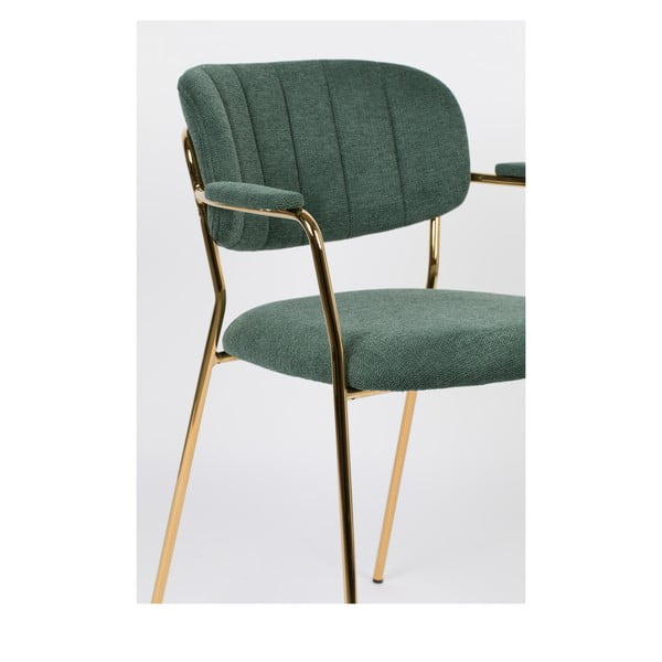 Тъмнозелени трапезни столове в комплект от 2 Jolien - White Label-image-1