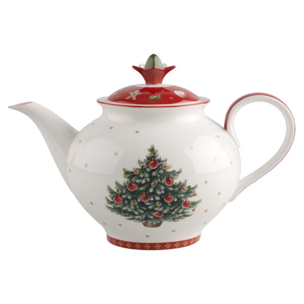 Чайник от червен и бял порцелан с коледен мотив Villeroy & Boch - Villeroy&Boch