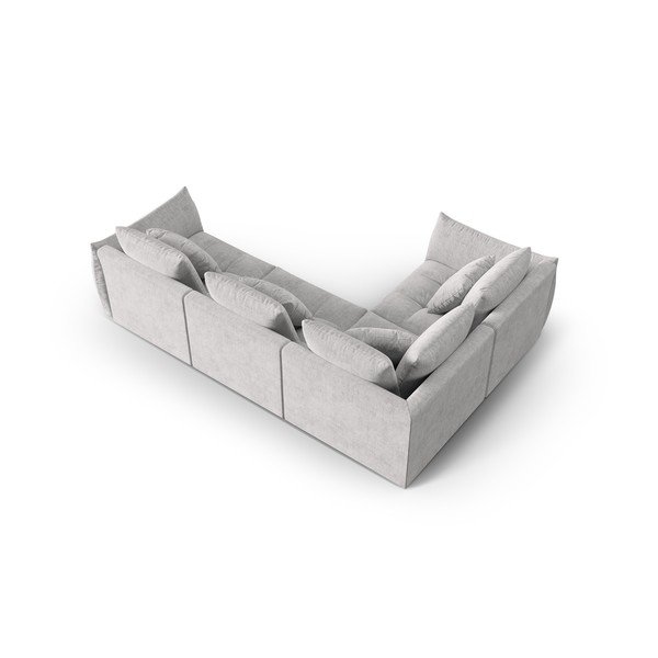 Светлосив ъглов диван (ляв ъгъл/L форма) Bloom – Micadoni Home-image-3