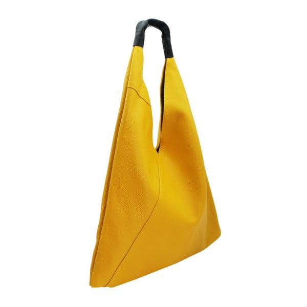 Жълта чанта от естествена кожа Manna - Andrea Cardone