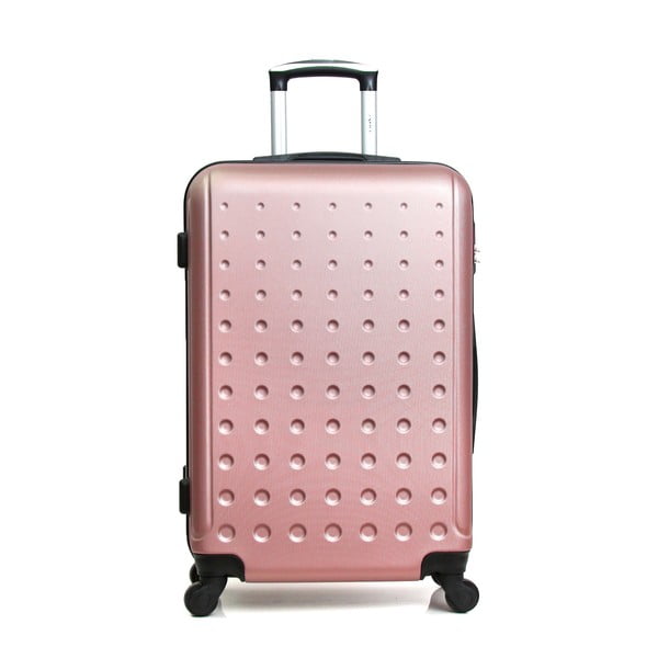 Розов куфар с количка Taurus, 39 л - Hero