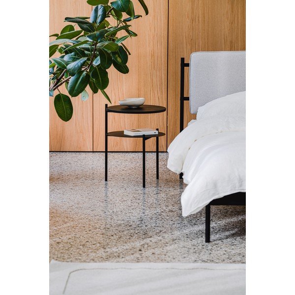 Черно нощно шкафче с дъбов плот Tu – noo.ma-image-2