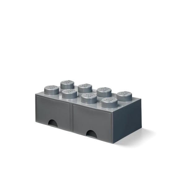 Детска тъмносива кутия за съхранение с 2 чекмеджета - LEGO®