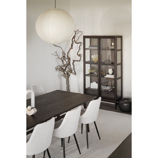 Кафява витрина от декор от дъб  с плъзгащи се врати 100x203 cm Hazelton – Rowico-image-1