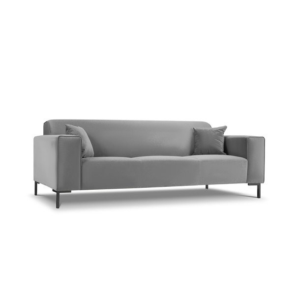 Светлосив кадифен диван Siena - Cosmopolitan Design-image-3