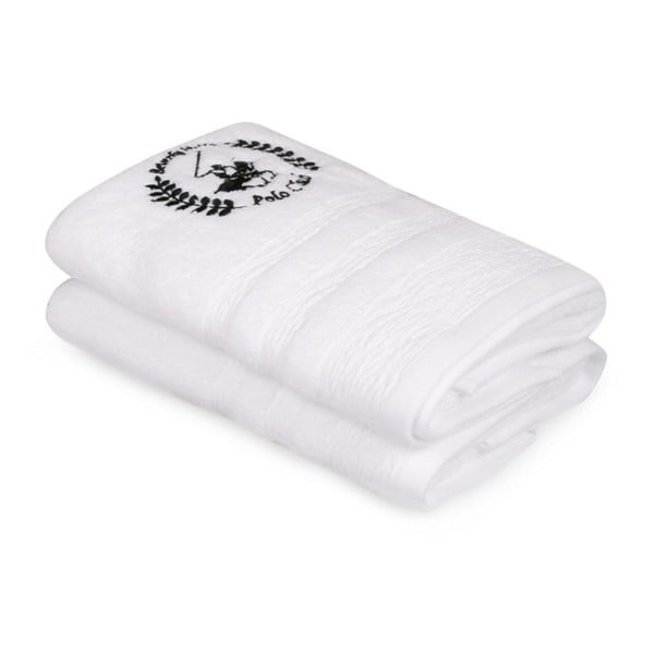 Комплект от две бели кърпи , 100 x 50 cm - Beverly Hills Polo Club