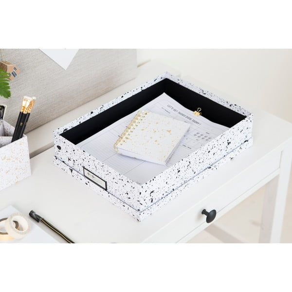 Черно-бяла кутия за съхранение Oskar - Bigso Box of Sweden-image-1