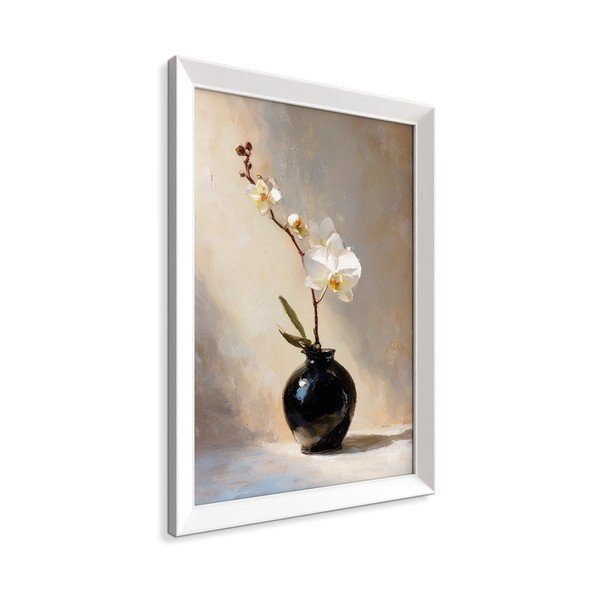 Печатна картина с включена рамка 56x75 cm White Orchid – Styler-image-3