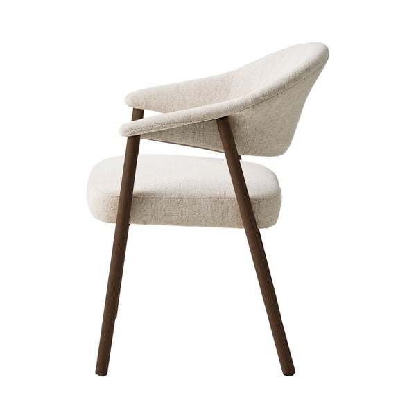 Кремави трапезни столове в комплект с подлакътници 2 бр. от масивен дъб Elk – Unique Furniture-image-3