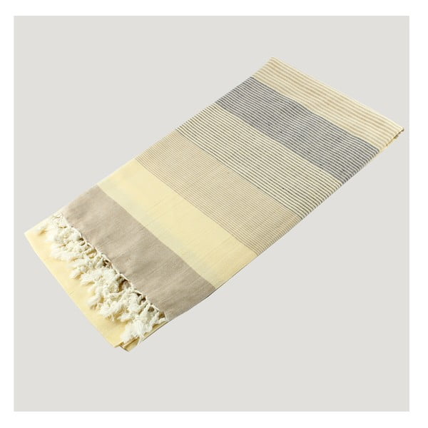 Hammam osuška Strip Style Beige, 90x180 cm