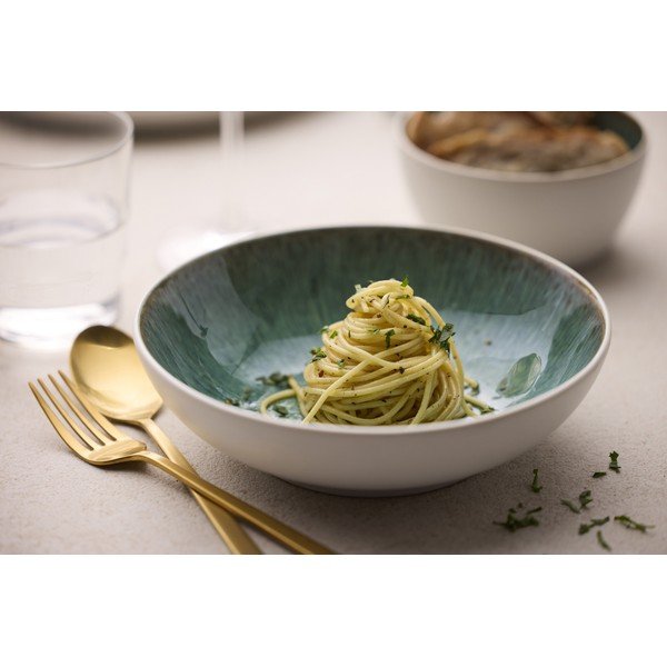 Бяла/зелена глинена купичка 900 ml Gastro White/Green – Bitz-image-3