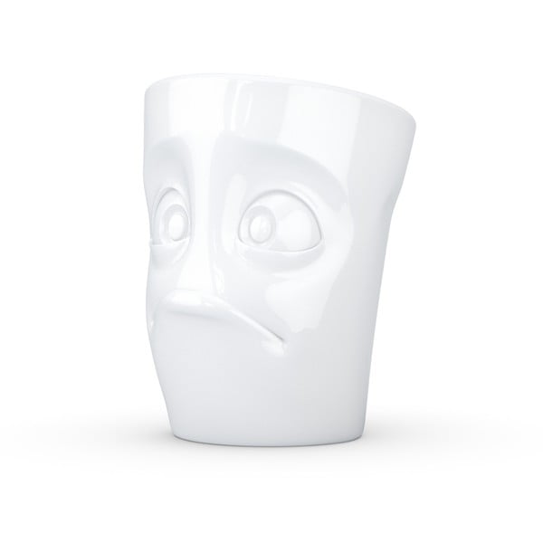 Бяла безпомощна порцеланова чаша с дръжка - 58products-image-2