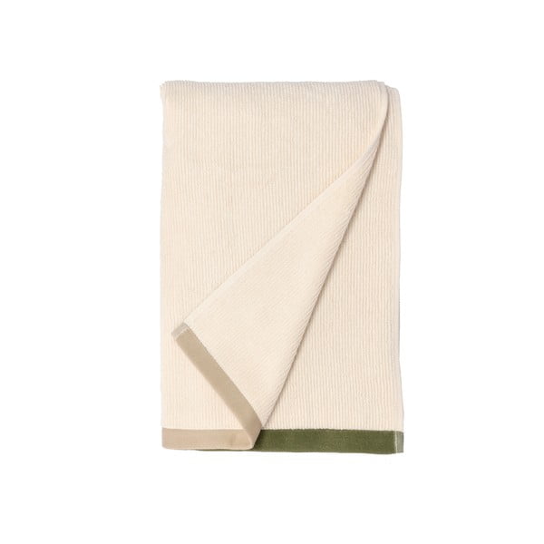 Зелено-бежова памучна кърпа 70x140 cm Contrast - Södahl