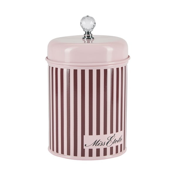 Розова калаена кутия с капак Diamond, ø 15 cm - Miss Étoile