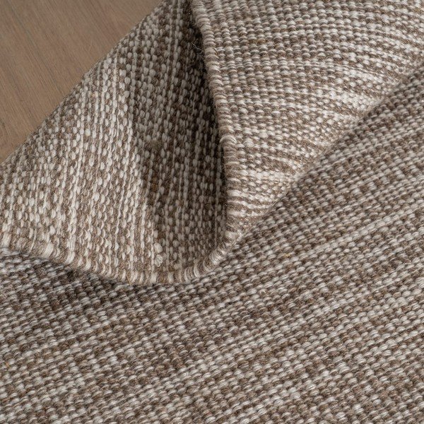 Кафяв двустранен килим със смес от вълна 80x150 cm – Ixia-image-2