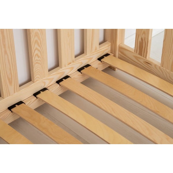 Детско легло от борова дървесина в естествен цвят 90x200 cm CPN - Adeko-image-2