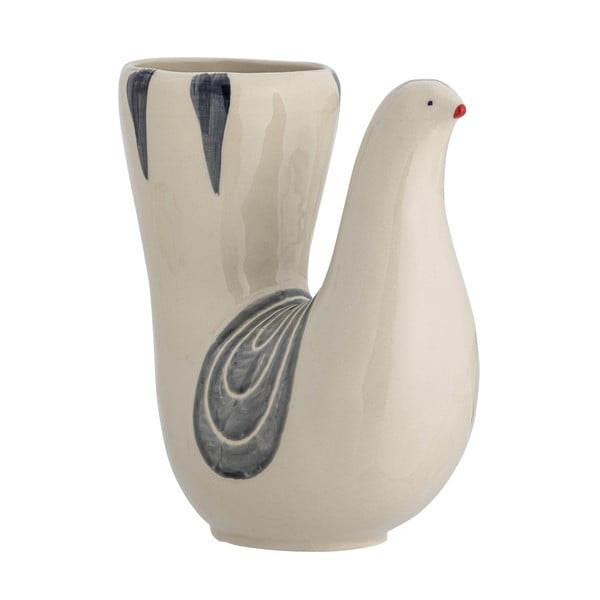 Кремава ръчно рисувана керамична ваза (височина 19 см) Trudy - Bloomingville-image-3