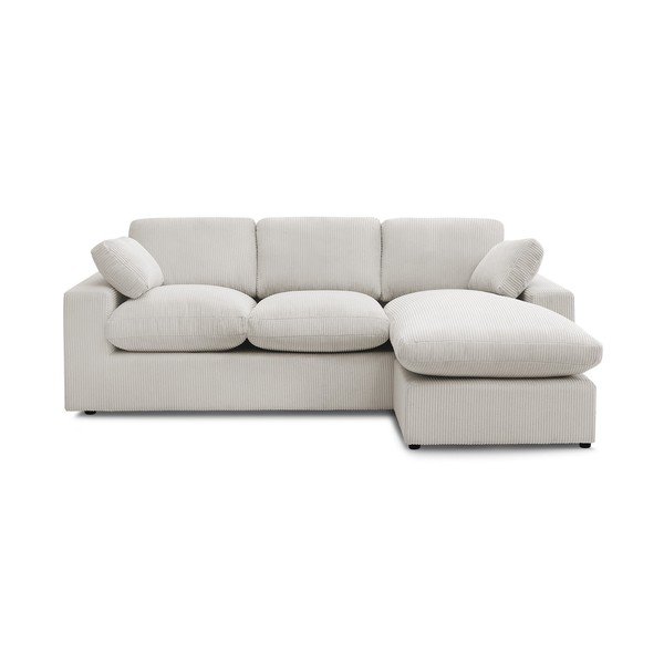 Бежов ъглов диван от рипсено кадифе Belair – Bobochic Paris