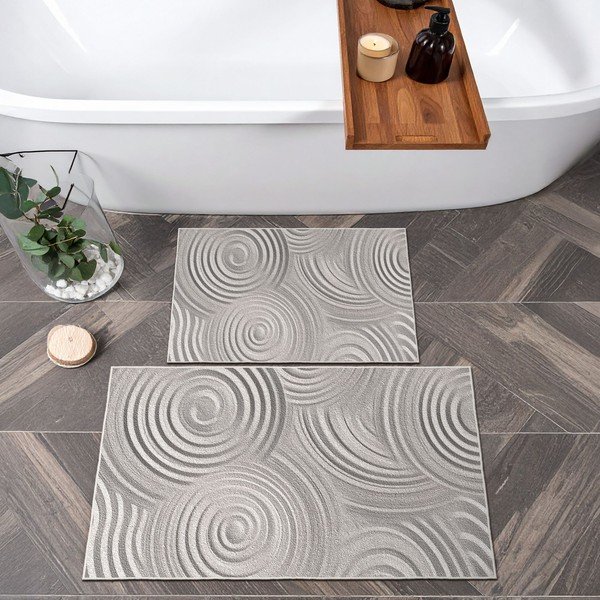 Светлосиви килими за баня в комплект 2 бр. 60x100 cm – Foutastic-image-4