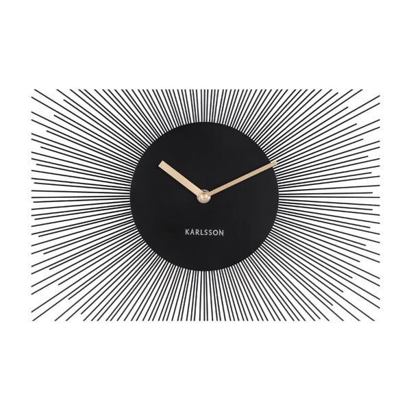 Черен стенен часовник , ø 45 cm Peony - Karlsson-image-2