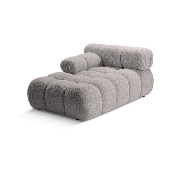 Светлосив модул за диван от букле (ляв ъгъл) Bellis – Micadoni Home-image-3
