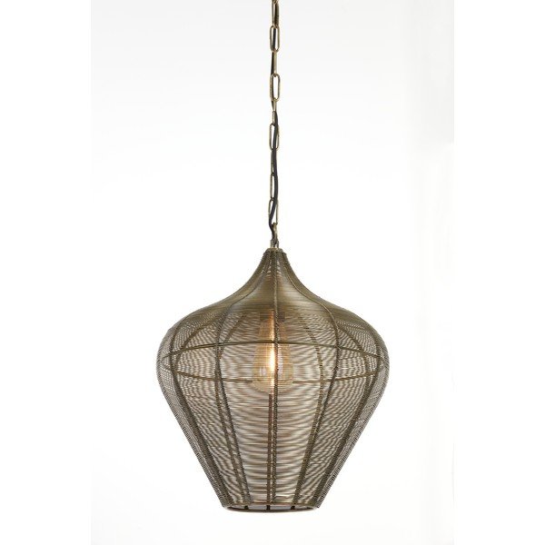 Метално висящо осветително тяло в бронзов цвят ø 36 cm Alvaro – Light & Living-image-1