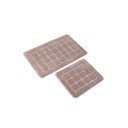 Кафяви килими за баня в комплект 2 бр. 50x80 cm Kareli – Foutastic