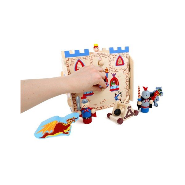 Dřevěný domeček na hraní s figurkami Legler Knights-image-1