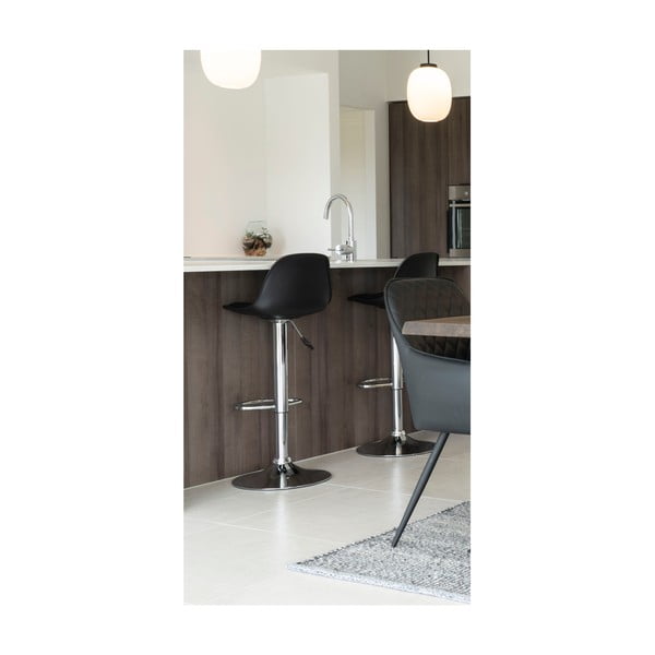 Черни въртящи се бар столове в комплект от 2 броя 82 cm Trondheim - House Nordic-image-1