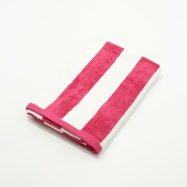 Памучна кърпа на розови и бели райета Holiday, 75 x 150 cm - My Home Plus
