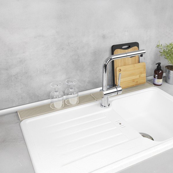 Бежова пластмасова тавичка за оттичане за съдовете 42x8 cm Slim – Wenko-image-2