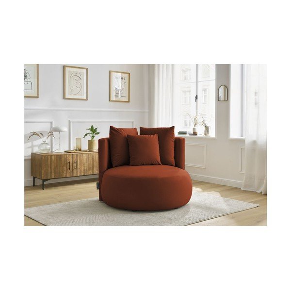 Оранжево кадифено кресло Cesar – Bobochic Paris-image-1