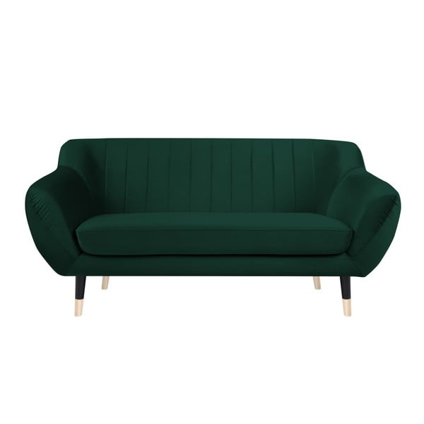 Зелен диван с черни крачетаi Mazzini Sofas Benito, 158 cm
