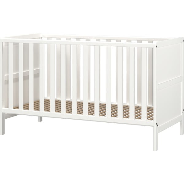 Бяло детско креватче 70x140 cm от масивна дървесина Alkmaar – Germania-image-3