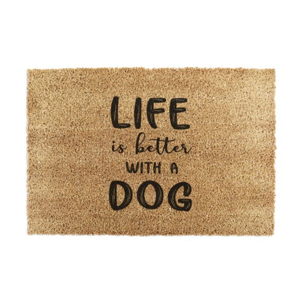 Изтривалка от кокосови влакна 60x90 cm Life Is Better With a Dog – Artsy Doormats