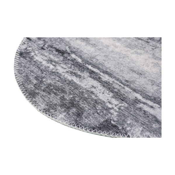 Сив миещ се кръгъл килим ø 100 cm - Vitaus-image-2