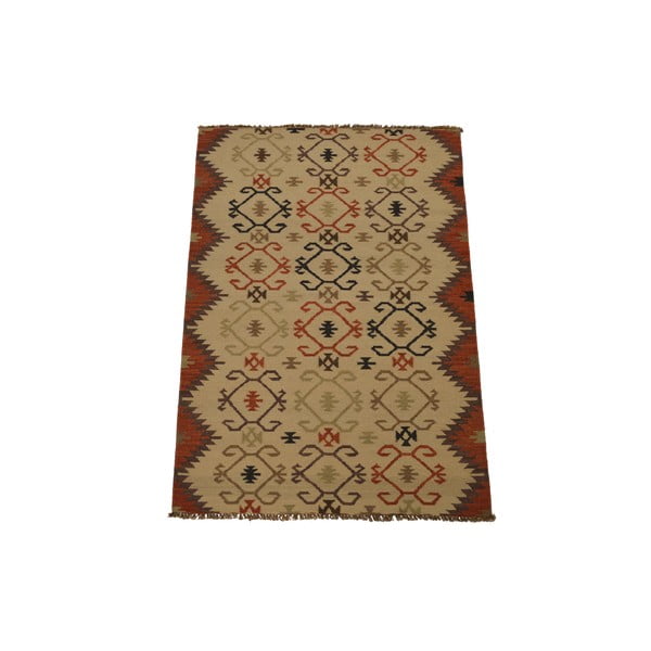 Ručně tkaný koberec Brown Ethno, 140x200 cm