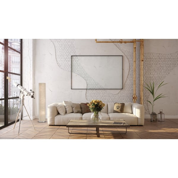 Бежова подова лампа с текстилен абажур (височина 110 cm) Thor – Fischer & Honsel-image-2