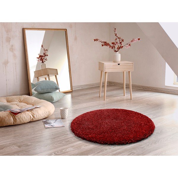 Червен килим Aqua Liso, ø 100 cm - Universal-image-1