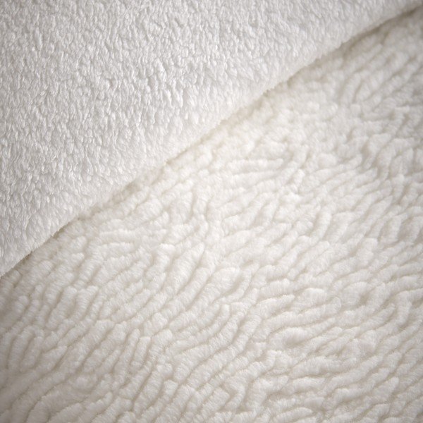 Кремаво единично  спално бельо 135x200 cm Textured Wave Faux Fur – Catherine Lansfield-image-3