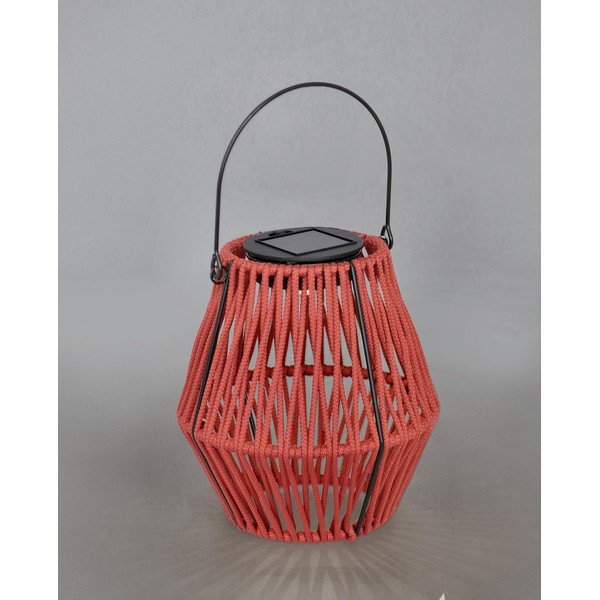 Червен  LED фенер със соларен панел (височина 17 cm) Juny – Yes Everyday-image-1
