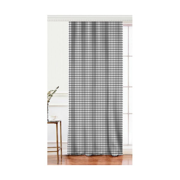 Черно-бяла завеса с памучна смес , 140 x 260 cm - Minimalist Home World