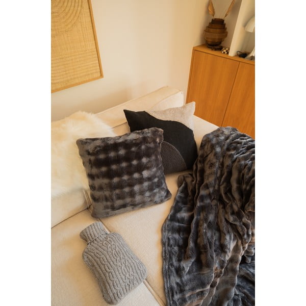 Сиво одеяло от микроплюш 150x200 cm Wave – Tiseco Home Studio-image-1