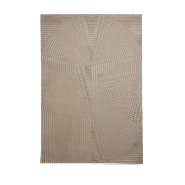 Светлокафяв килим от рециклирани влакна подходящ за пране 160x230 cm Flores – Think Rugs