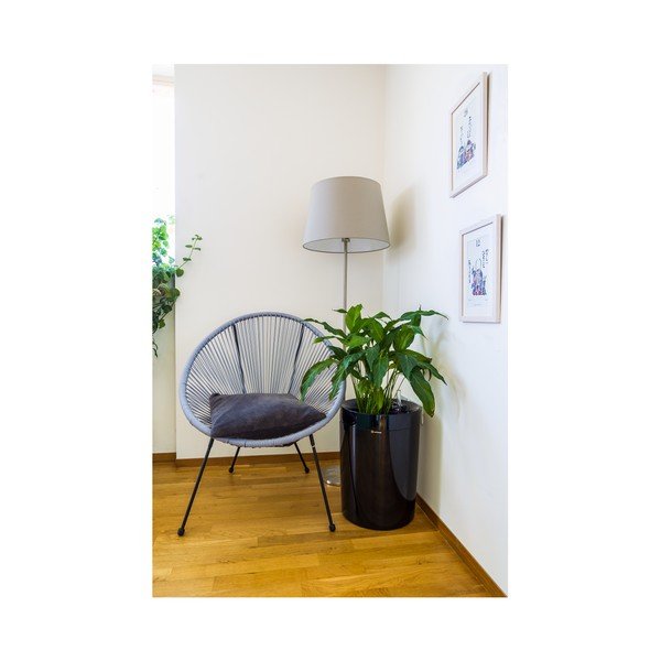 Černý samozavlažovací květináč Plastia Calimera B2, ø 50 cm-image-1