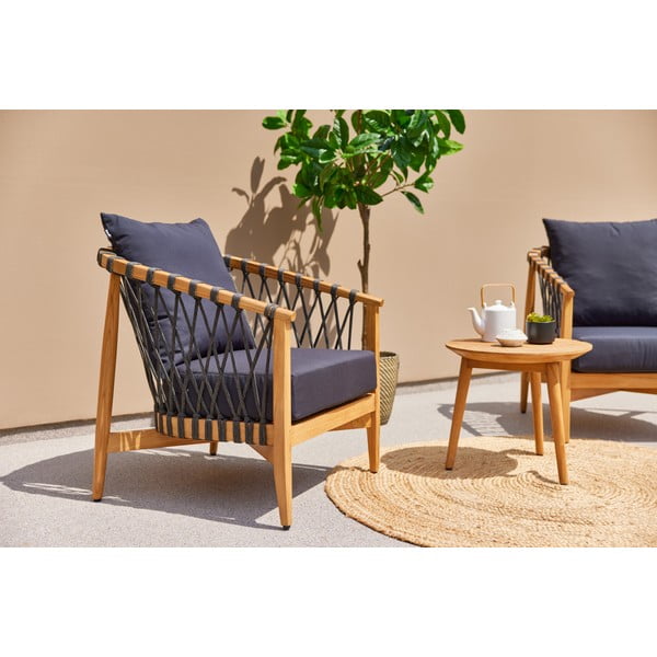 Дървен градински стол в естествен цвят Bora Bora - Hartman-image-1