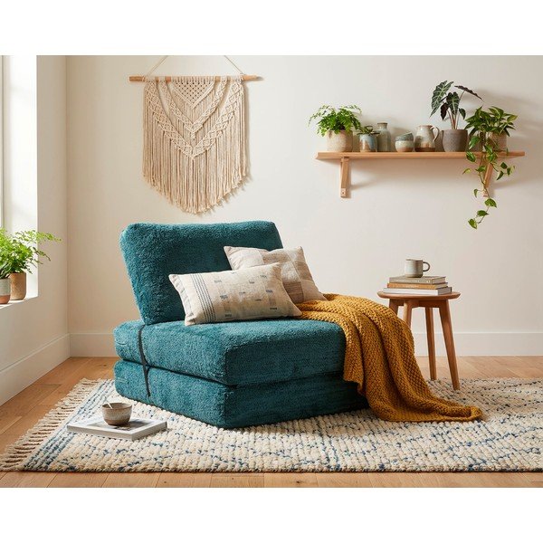 Тюркоазено разтегаемо кресло от прежда с примки от букле Faster – Mauro Ferretti-image-1