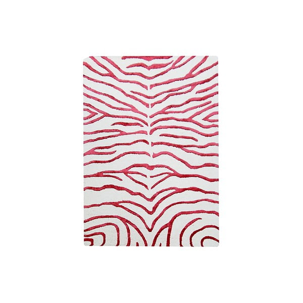 Ručně tkaný koberec Zebra, 153x244 cm, červený
